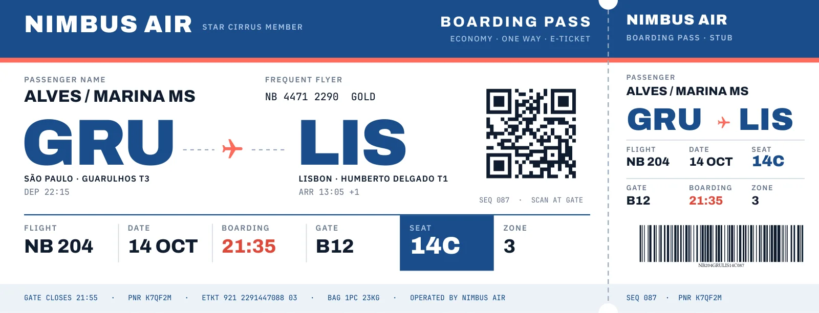 Boarding pass